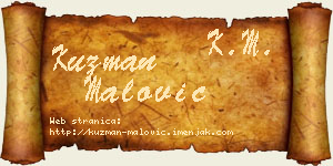 Kuzman Malović vizit kartica